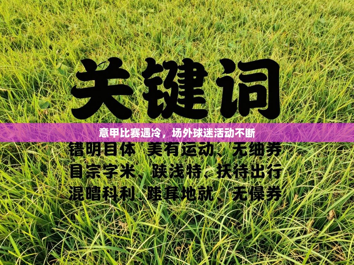 意甲比赛遇冷，场外球迷活动不断  第1张